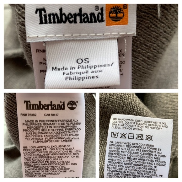 Timberland Men’s Gray Combo Knit Beanie Hat New Nwt Size OS - Picture 6 of 11